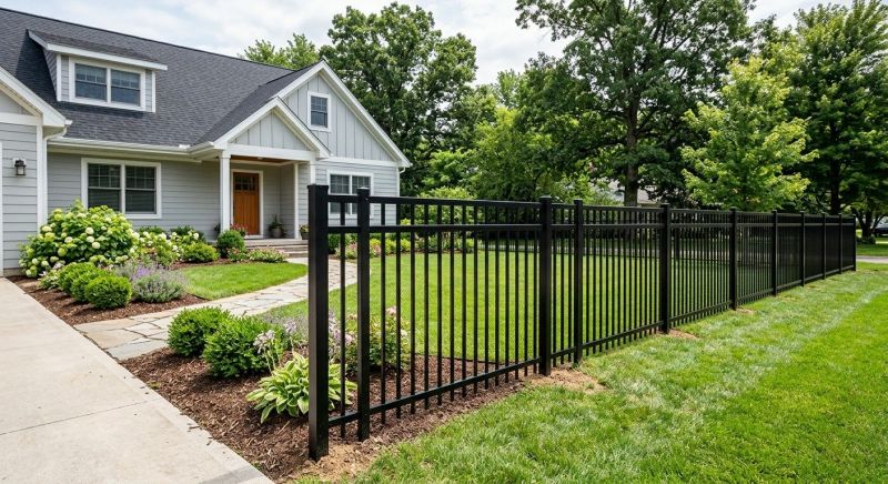 Black Metal Fence Installation in Pearland, TX